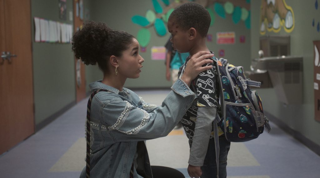 Alisha Wainwright and Ja'Siah Young in 'Raising Dion.' Courtesy Netflix.