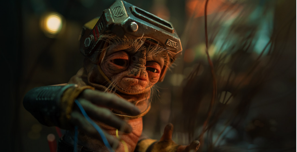 Babu Frik, a tiny Anzellan droidsmith. Courtesy Lucasfilm/Walt Disney Studios.