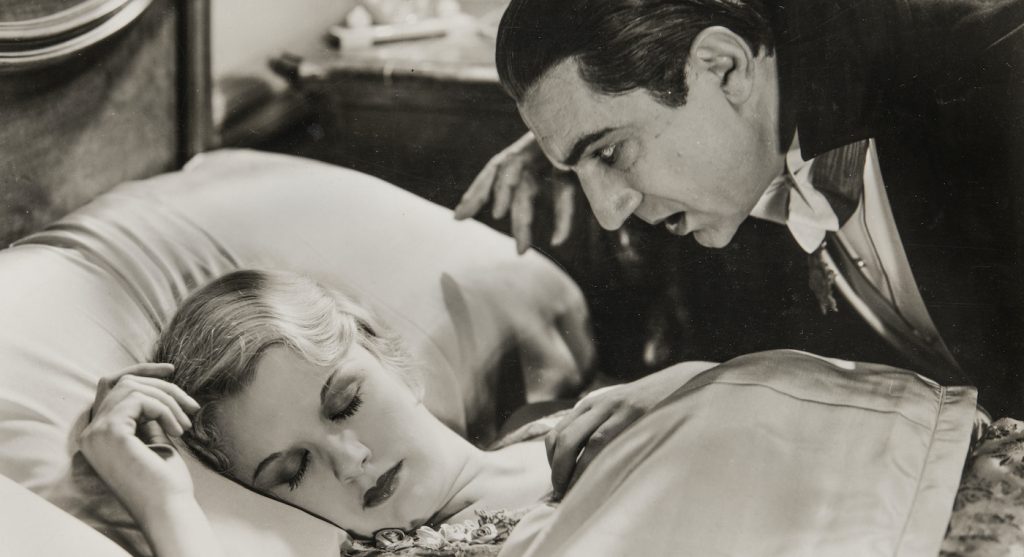 A photo of Bela Lugosi as Count Dracula and Helen Chandler as Mina in Tod Browning's  1931 'Dracular.' Courtesy NBCUniversal