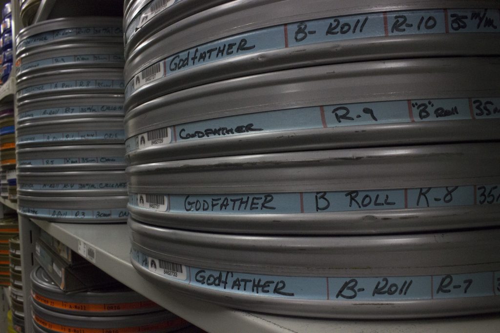 The Godfather reels. Courtesy Paramount Pictures.