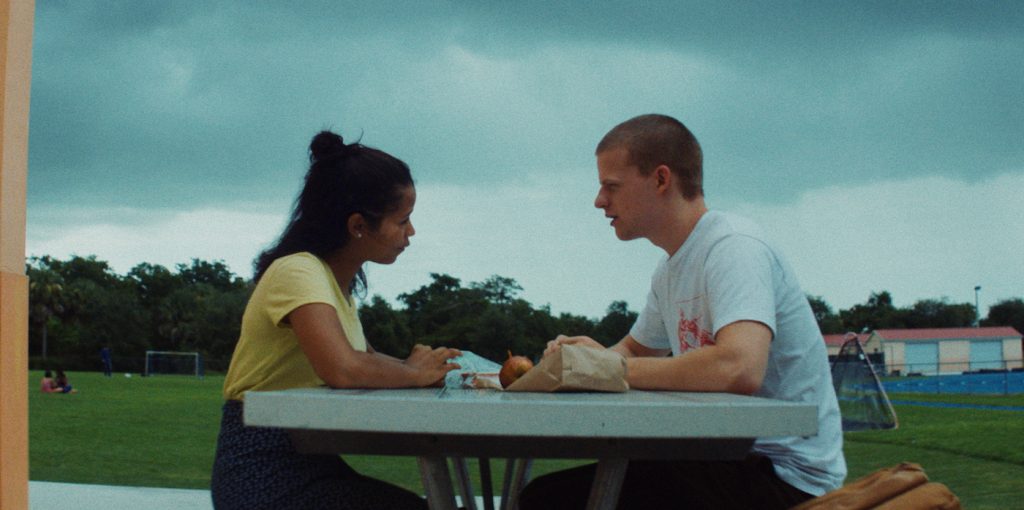 (L-R) Taylor Russell, Lucas Hedges. Courtesy of A24