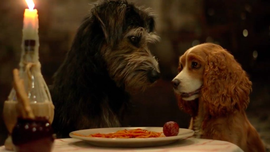 L-r: Tramp (Monte) and Lady (Rose) in Disney +'s 'Lady and the Tramp.' Courtesy Walt Disney Studios