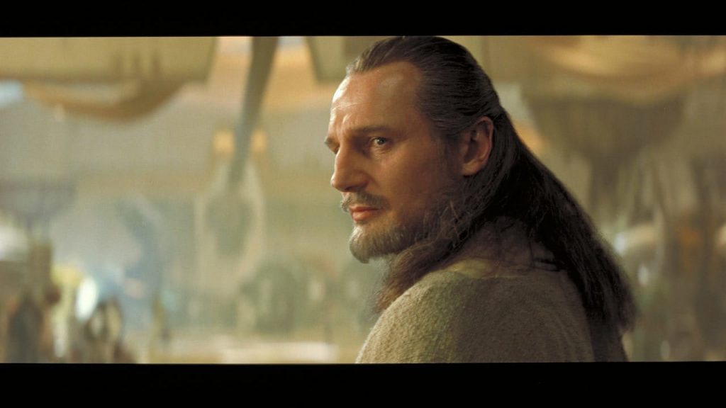 Qui-Gon (Liam Neeson) in George Lucas's 