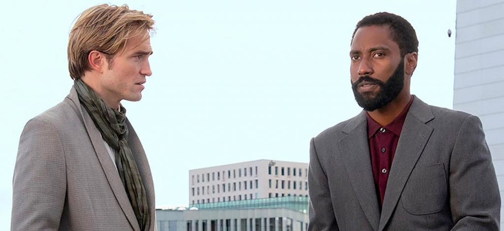 L-r: Robert Pattinson and John David Washington in Christopher Nolan's 'Tenet.' Courtesy Warner Bros. Pictures.