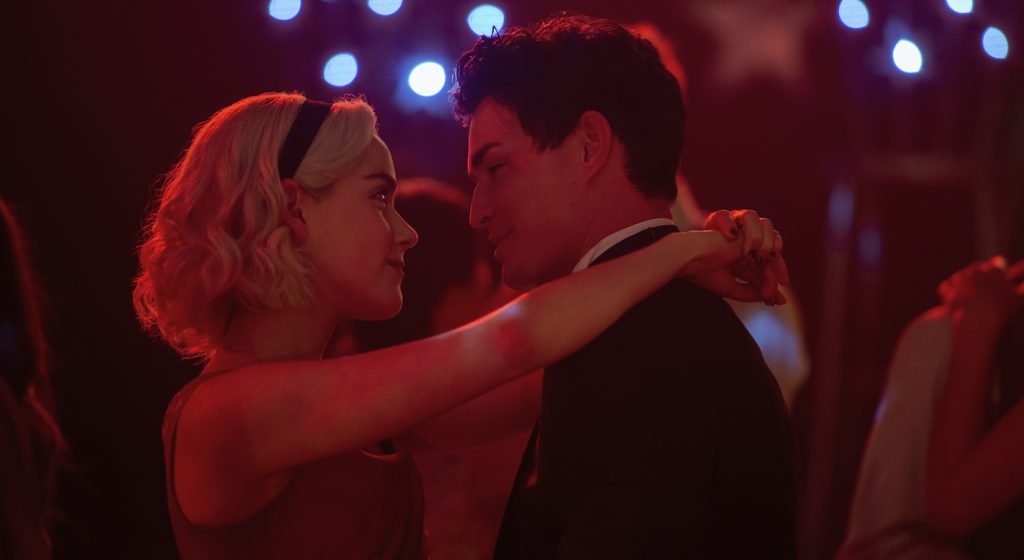 Kiernan Shipka, Gavin Leatherwood in 'Chilling Adventures of Sabrina.' Photo credit: Diyah Pera/Netflix