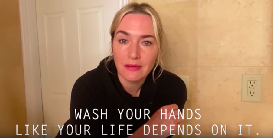 Kate Winslet, who starred in Steven Soderbergh's 'Contagion,' delivers a PSA to help stop the spread of Coronavirus.