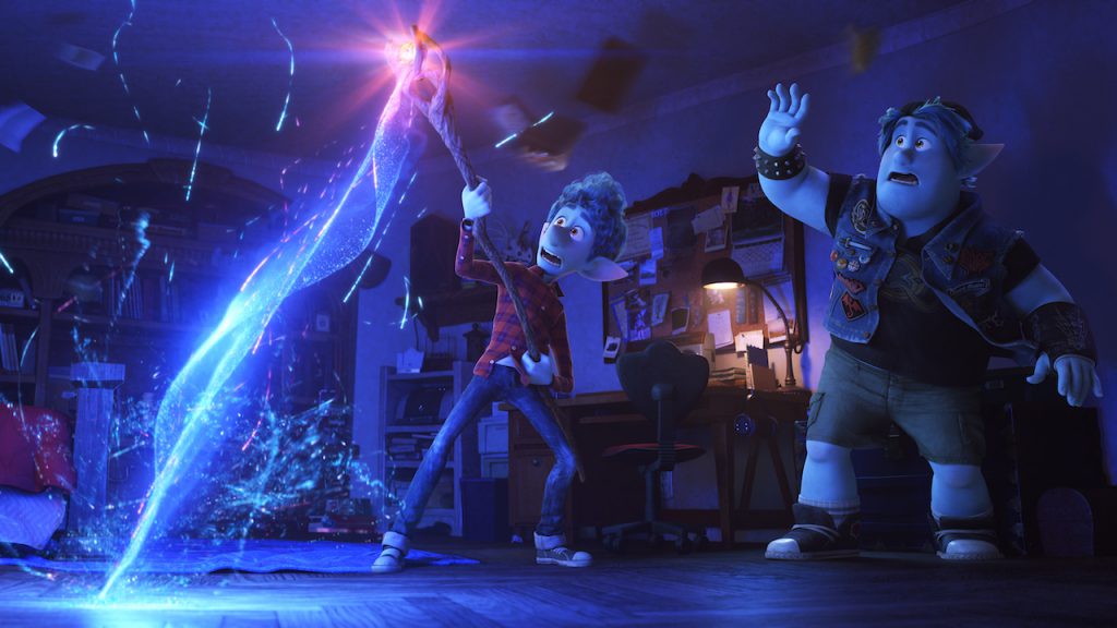 L-r: Ian (Tom Holland) and Barley (Chris Pratt) in Pixar's 'Onward.' Courtesy Pixar/Walt Disney Studios
