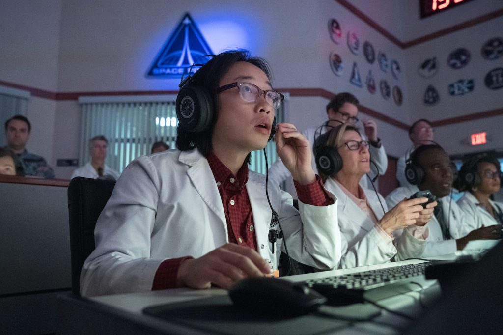 Jimmy O. Yang in SPACE FORCE. Photo by Aaron Epstein/Netflix