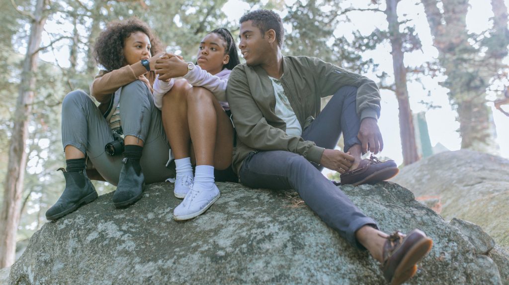 L-r: Celeste O'Connor, Lovie imone and Jharrel Jerome star in SELAH AND THE SPADES Photo: Courtesy of Amazon Studios.