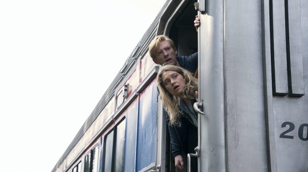 Domhnall Gleeson and Merritt Weaver in 'Run.' Photograph by Ken Woroner/HBO