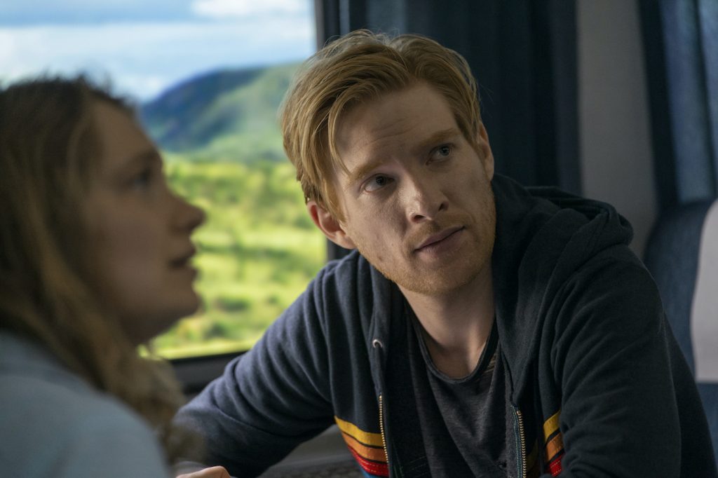 L-r: Merritt Weaver, Domhnall Gleeson. Photo credit: Ken Woroner/HBO