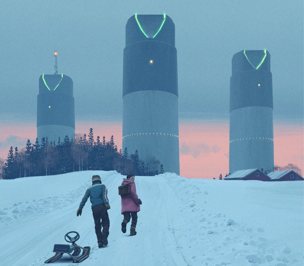 Key art of the towers from 'Tales From The Loop.' Courtesy Amazon Studios