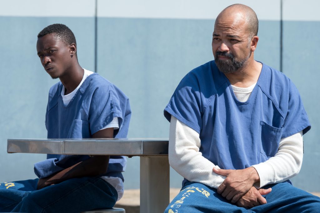 L-r: Ashton Sanders is Jahktor Abraham Lincoln and Jeffrey Wright is James Daniel Lincoln: Photo Credit: Netflix / Matt Kennedy