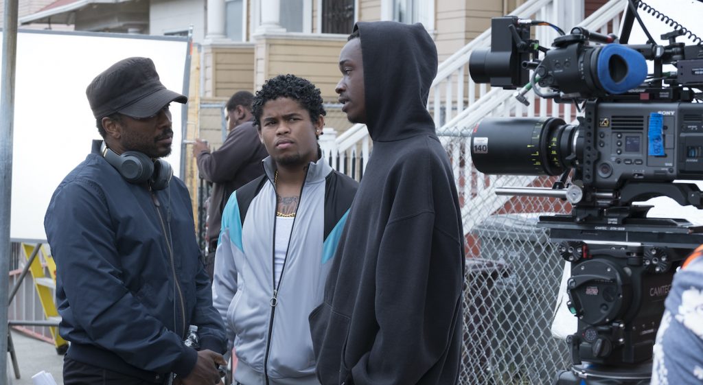 All Day And A Night - BTS - Director Joe Robert Cole, Isaiah John, Ashton Sanders - Photo Credit: Netflix / Matt Kennedy