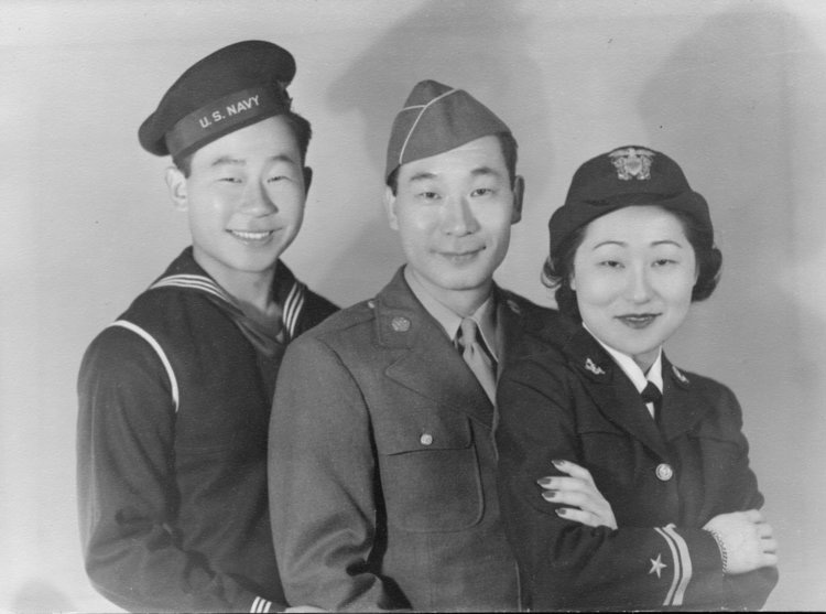 Man and Woman (siblings, Philip & Susan Anh) in uniform facing camera. ASIAN AMERICANS premieres May 2020 on PBS. Photo courtesy of Flip Cuddy