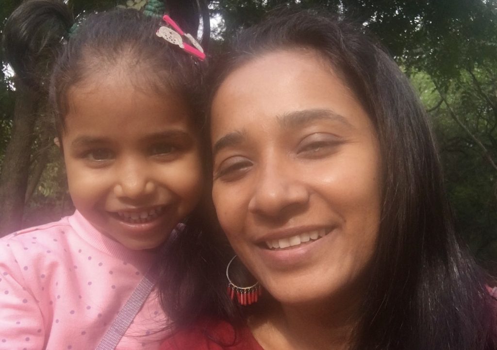 Tannishtha Chatterjee and her daughter