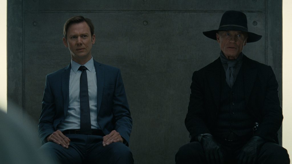 L-r: Jimmi Simpson, Ed Harris. Courtesy HBO