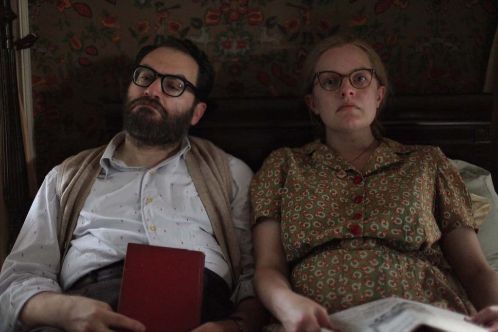 L-r: Michael Stuhlbarg is Stanley and Elisabeth Moss is Shirley in 'Shirley.' Courtesy Neon.