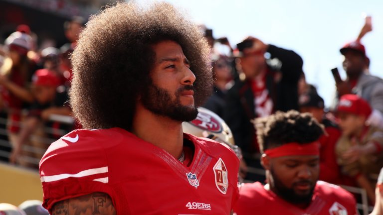 SANTA CLARA, CA - OCTOBER 23: Colin Kaepernick #7 of the San Francisco 49ers walks in to the stadium prior to their NFL game against the Tampa Bay Buccaneers at Levi's Stadium on October 23, 2016 in Santa Clara, California. (Photo by Ezra Shaw/Getty Images)