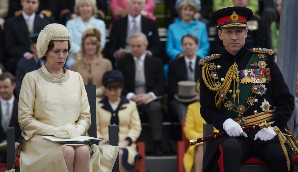 Olivia Colman and Tobias Menzies in 'The Crown.' Courtesy Des Willie / Netflix