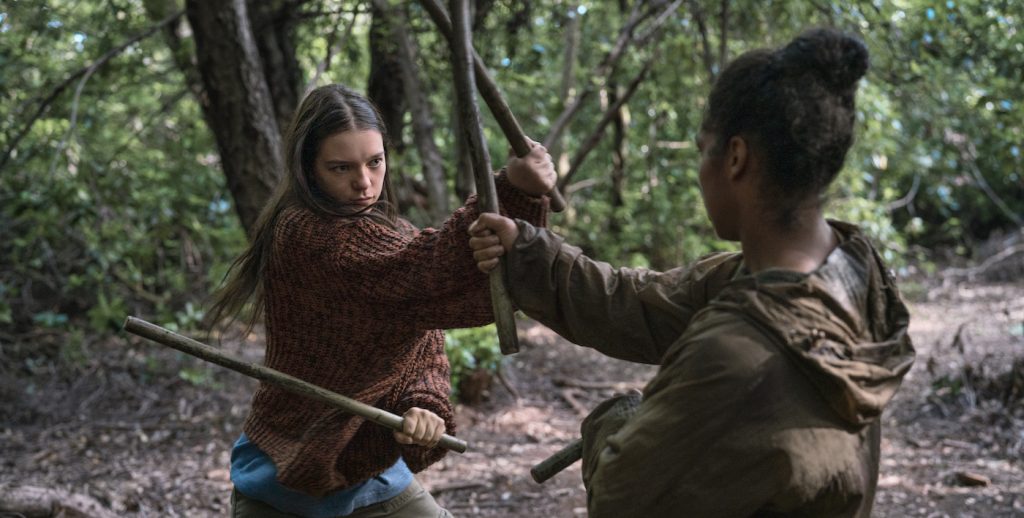 Esmé Creed-Miles as “Hanna,” (left) and Yasmin Monet Prince as “Clara” (right) in HANNA Season Two on Amazon Prime Video. Photo Credit: Chris Raphael/Amazon Prime Video