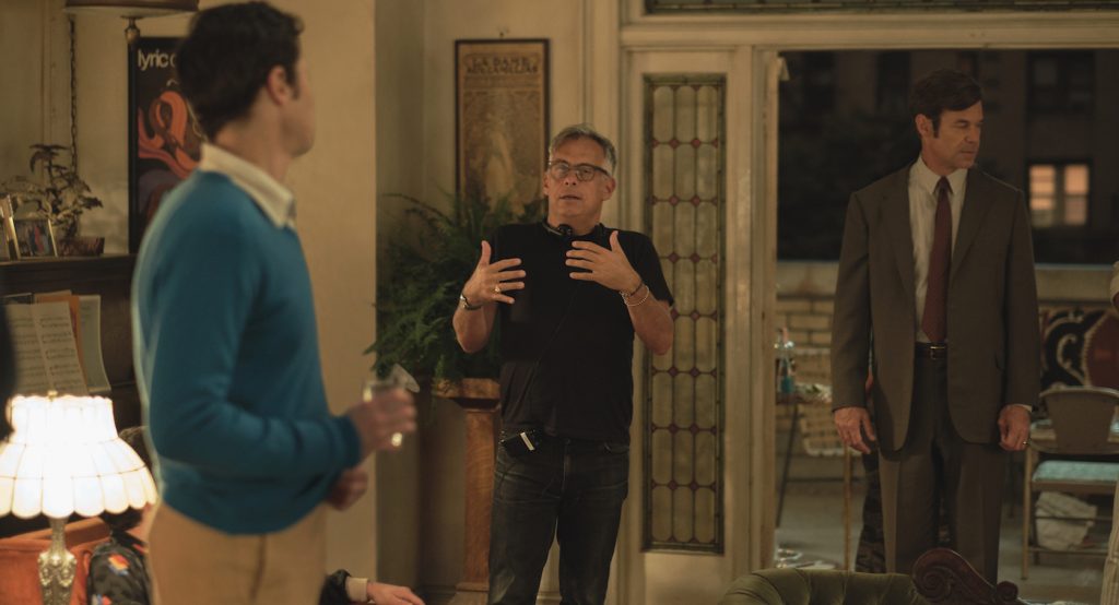 Jim Parsons, Joe Mantello and Tuc Watkins. Cr. Scott Everett White/NETFLIX ©2020