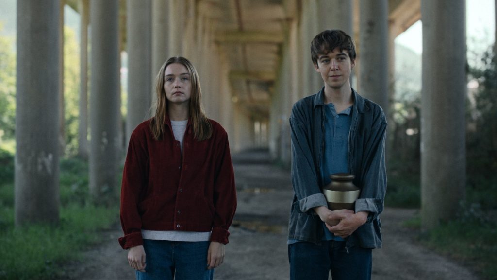 Jessica Barden as Alyssa and Alex Lawther as James. Courtesy Netflix.