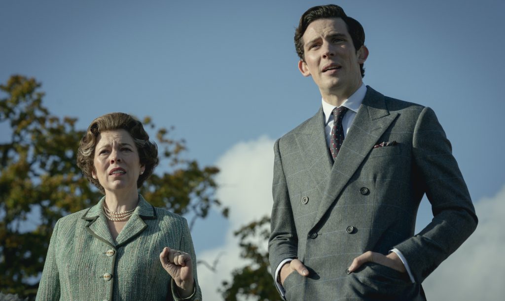 Picture shows: Queen Elizabeth II (OLIVIA COLMAN) and Prince Charles (JOSH O CONNOR). Photo by Des Willie.