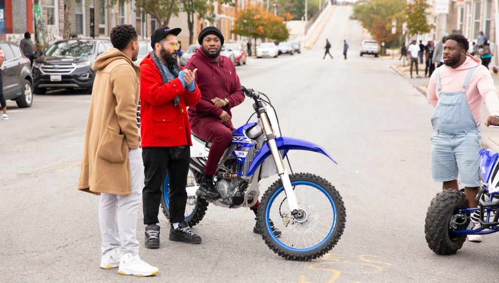 L-r: Director Angel Manuel Soto and Meek Mill. Courtesy HBO Max.