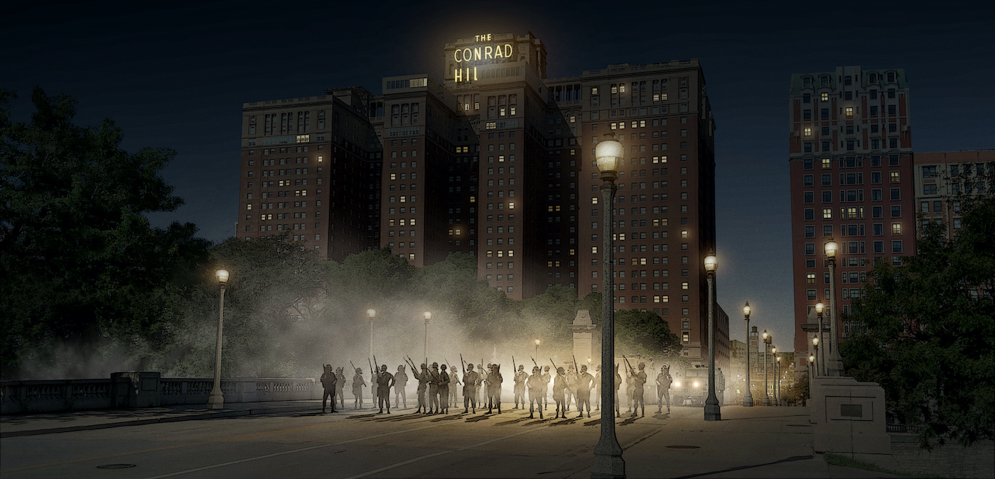Production Designer Talks Riots & Courtrooms in Aaron Sorkin's 