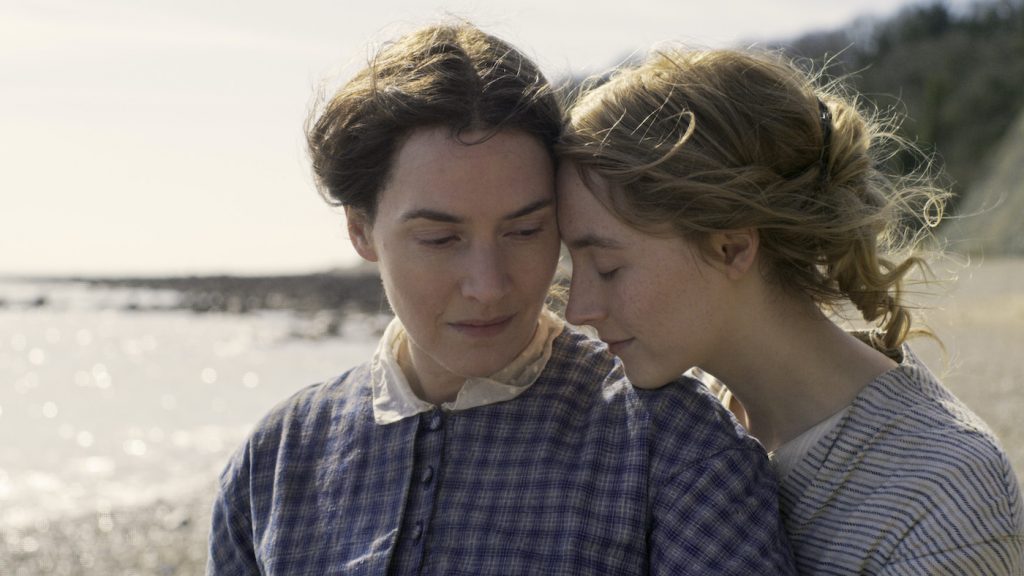 Kate Winslet and TK in 'Ammonite.' photograph by Agatha A. Nitecka/RÅN studio