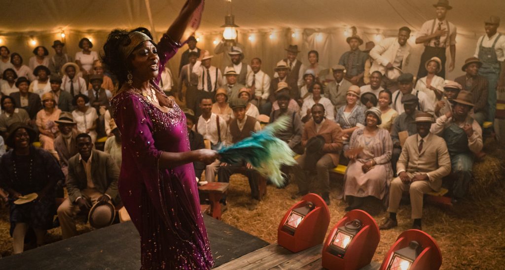 Ma Rainey's Black Bottom (2020): Viola Davis as Ma Rainey. Cr. David Lee / Netflix