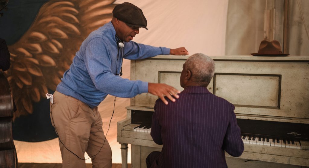 MA RAINEY’S BLACK BOTTOM (2020) Branford Marsalis and Glynn Turman.  Cr: David Lee/NETFLIX