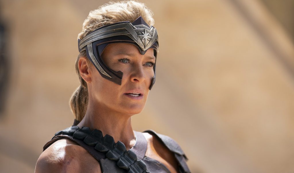 Caption: ROBIN WRIGHT as Antiope in Warner Bros. Pictures’ action adventure “WONDER WOMAN 1984,” a Warner Bros. Pictures release. Photo Credit: Clay Enos/ ™ & © DC Comics