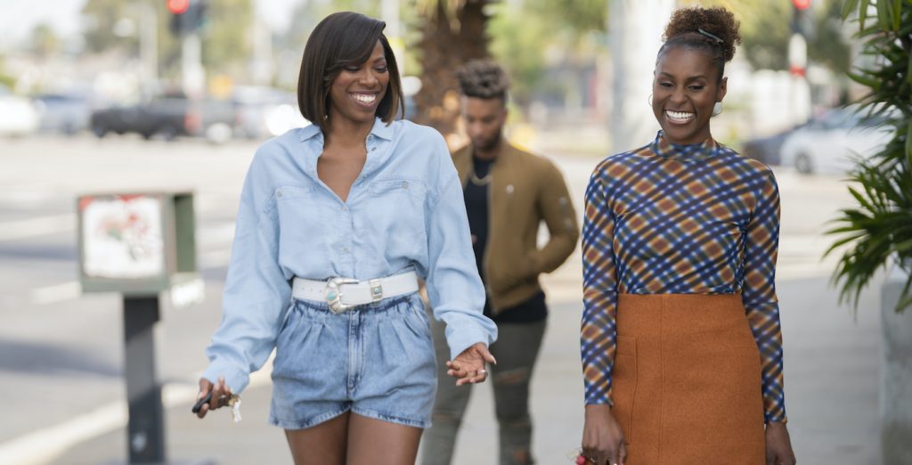 L-r: Yvonne Orji, Issa Rae. Photograph by Merie W. Wallace/HBO