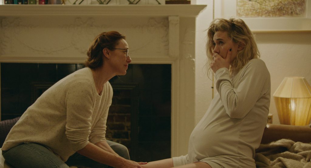 PIECES OF A WOMAN: (L to R) Molly Parker as Eva and Vanessa Kirby as Martha. Photo: Benjamin Loeb / Netflix