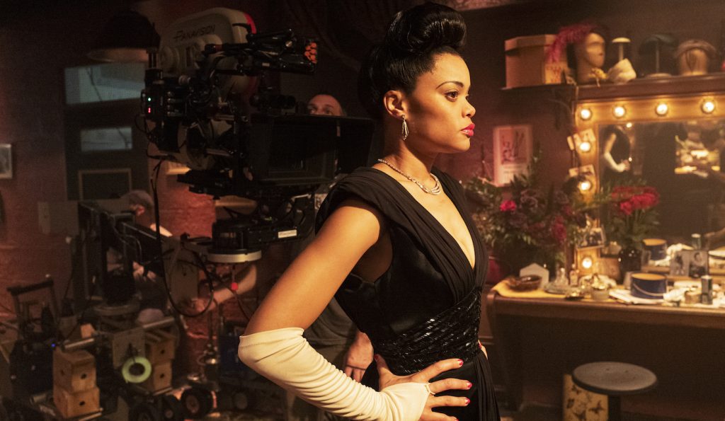 Andra Day on the set of THE UNITED STATES VS. BILLIE HOLIDAY from Paramount Pictures. Photo Credit: Takashi Seida.