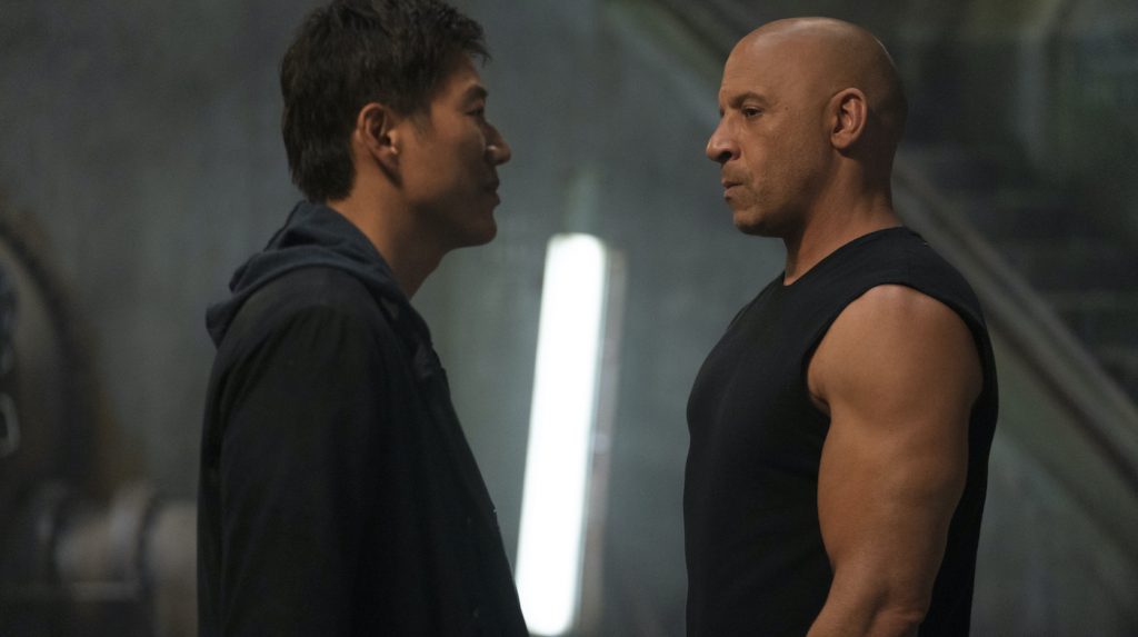 L-r: Han (Sung Kang) and Dom (Vin Diesel) in 'F9.' Courtesy Universal Pictures.