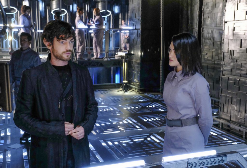 "Remembrance" -- Episode #101 -- Pictured (l-r): Harry Treadaway as Narek; Isa Briones as Soji of the CBS All Access series STAR TREK: PICARD. Photo Cr: Trae Patton/CBS ©2019 CBS Interactive, Inc. All Rights Reserved.