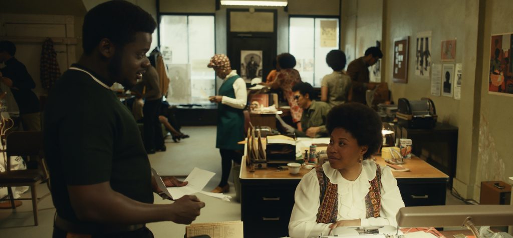 (L-r) DANIEL KALUUYA as Chairman Fred Hampton and DOMINIQUE FISHBACK as Deborah Johnson in Warner Bros. Pictures’ “JUDAS AND THE BLACK MESSIAH,” a Warner Bros. Pictures release. Photo courtesy of Warner Bros. Pictures