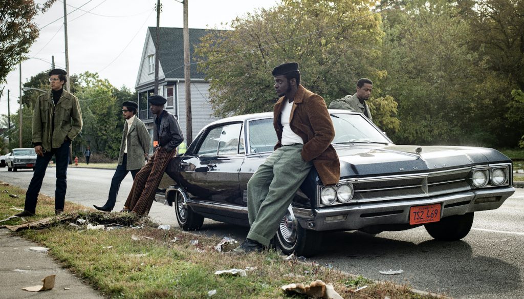 (L-r) CALEB EBERHARDT as Bob Lee, DARRELL BRITT-GIBSON as Bobby Rush, ASHTON SANDERS as Jimmy Palmer, DANIEL KALUUYA as Chairman Fred Hampton and LAKEITH STANFIELD as Bill O’Neal in Warner Bros. Pictures’ “JUDAS AND THE BLACK MESSIAH,” a Warner Bros. Pictures release. Photo by Glen Wilson