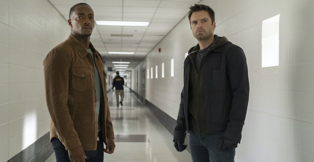 Anthony Mackie and Sebastian Stan in "The Falcon and The Winter Soldier." Courtesy Marvel Studios