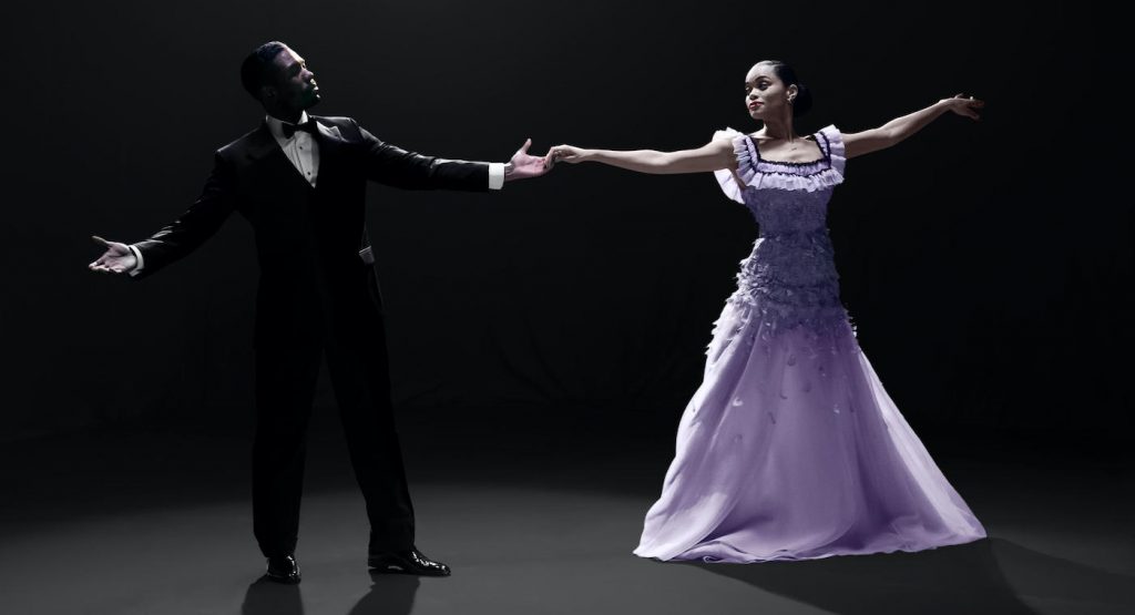 Jimmy Fletcher (Trevante Rhodes) and Billie Holiday (Andra Day), shown. (Photo by: Takashi Seida/Hulu)