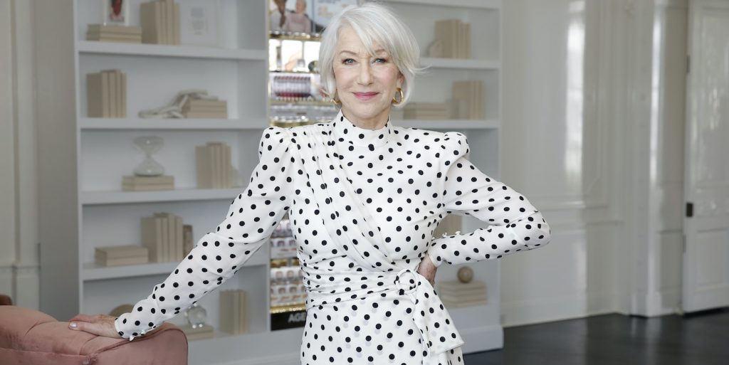 BEVERLY HILLS, CALIFORNIA - MARCH 03: Helen Mirren joins L’Oréal Paris to celebrate the launch of Age Perfect Cosmetics on March 03, 2020 in Beverly Hills, California. (Photo by Rachel Murray/Getty Images for L'Oréal Paris )