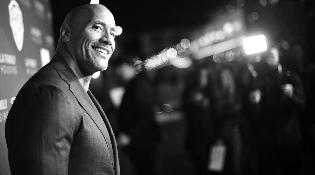 WEST HOLLYWOOD, CA - APRIL 05: (EDITORS NOTE: Image has been converted to black and white) Dwayne Johnson attends the 2018 LA Family Housing Awards at The Lot in West Hollywood on April 5, 2018 in West Hollywood, California. (Photo by Matt Winkelmeyer/Getty Images)