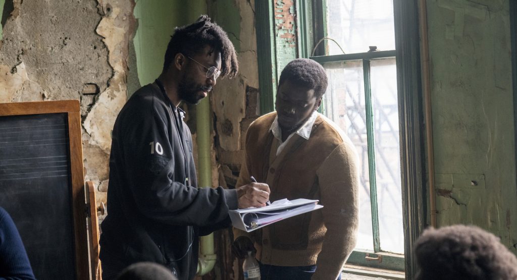 Caption: (L-r) Director SHAKA KING and DANIEL KALUUYA on the set of Warner Bros. Pictures’ “JUDAS AND THE BLACK MESSIAH,” a Warner Bros. Pictures release. Photo Credit: Glen Wilson