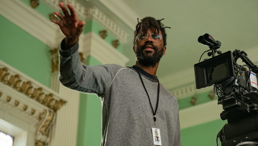 Caption: Director SHAKA KING on the set of Warner Bros. Pictures’ “JUDAS AND THE BLACK MESSIAH,” a Warner Bros. Pictures release. Photo Credit: Glen Wilso