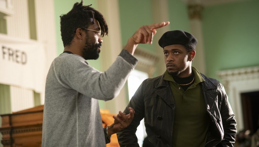 Caption: (L-r) Director SHAKA KING and LAKEITH STANFIELD on the set of Warner Bros. Pictures’ “JUDAS AND THE BLACK MESSIAH,” a Warner Bros. Pictures release. Photo Credit: Glen Wilson