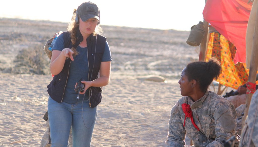 Marian De Pontes and Vivian Nweze on the set of "Etana." Courtesy Marian De Pontes.