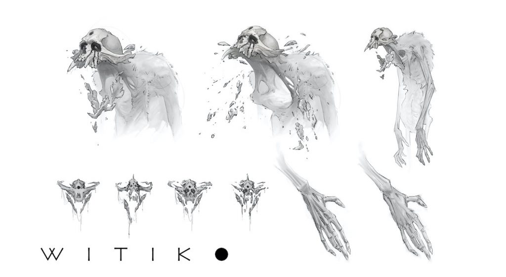 Dane's sketch for his creature film "Witiko." 